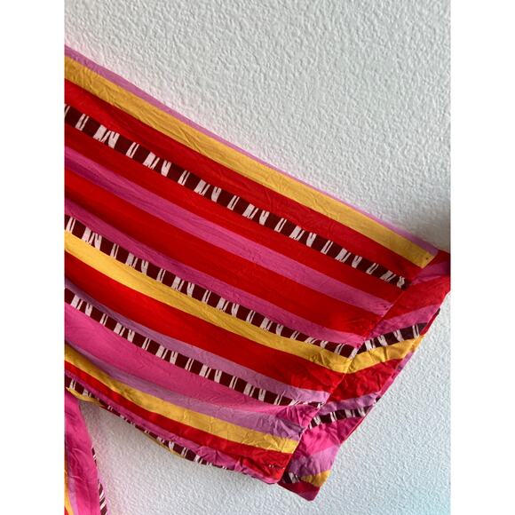 Farm Rio Anthropologie Lucy Stripe Embroidered Kimono Jacket cardigan size S - Picture 12 of 14